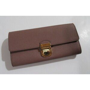Michael Kors Bridgette Saffiano Leather Flap Wallet Dusty Rose